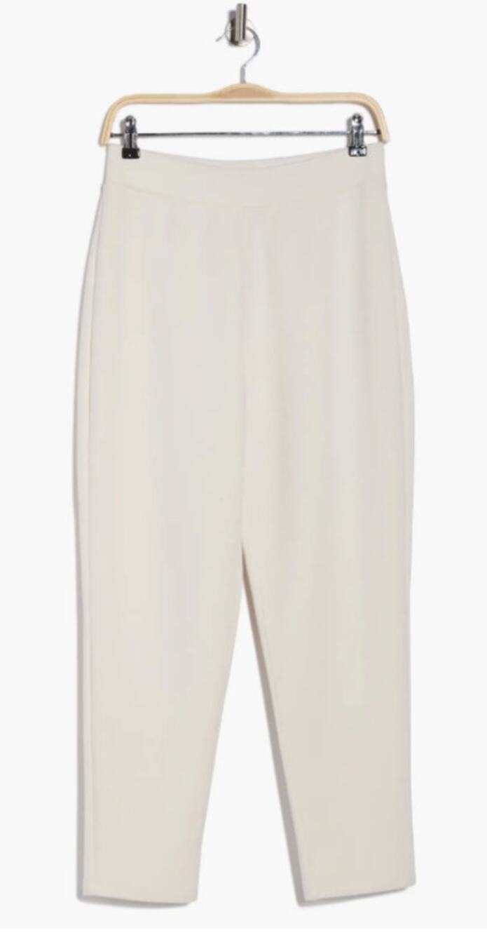 SPANX The Perfect Pant Tapered Ankle Pants Cream Ivory Size Large